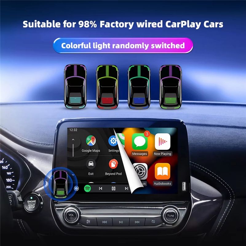 Wifi Smart Plug - Adaptador inalámbrico Carplay para Android, caja