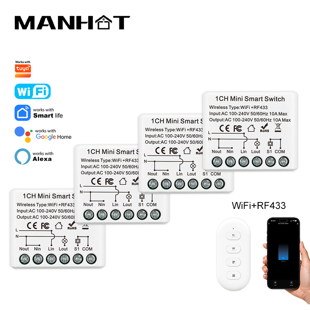 Smart Light Switch Wifi - Mini Interruptor Inteligente WIFI de 10A,