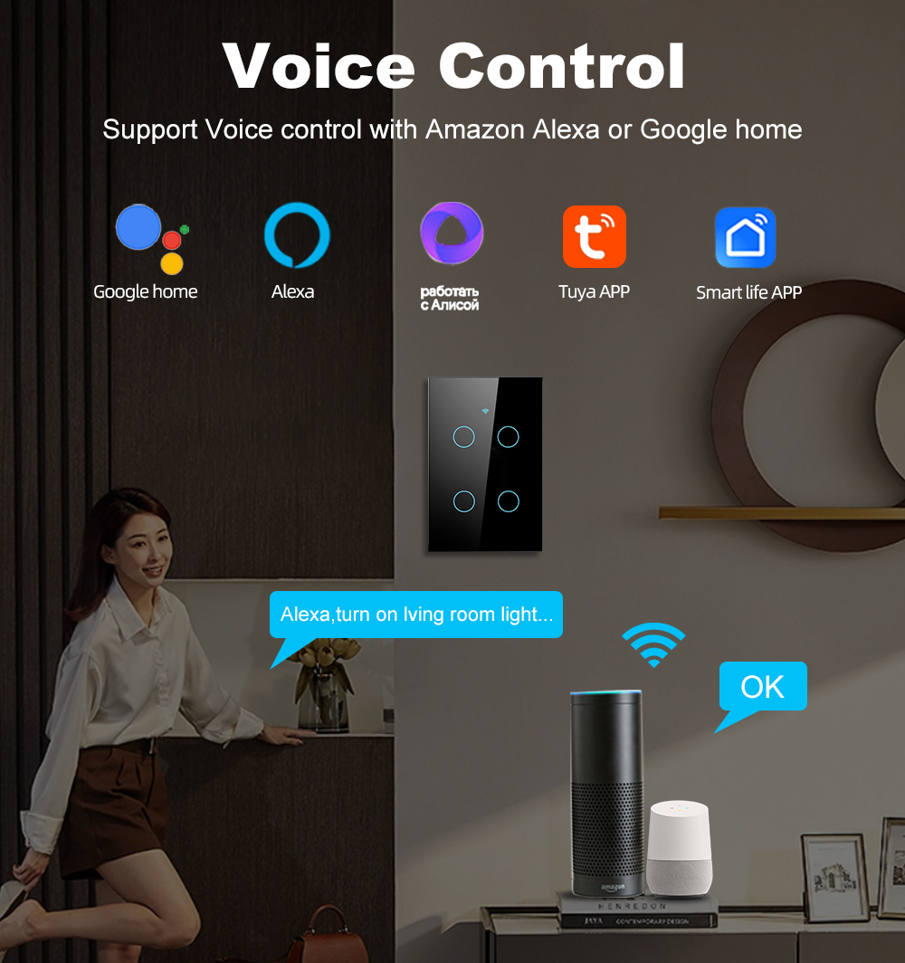 Interruptor de Luz Táctil Inte - Smart Light Switch Wifi reseña y precio
