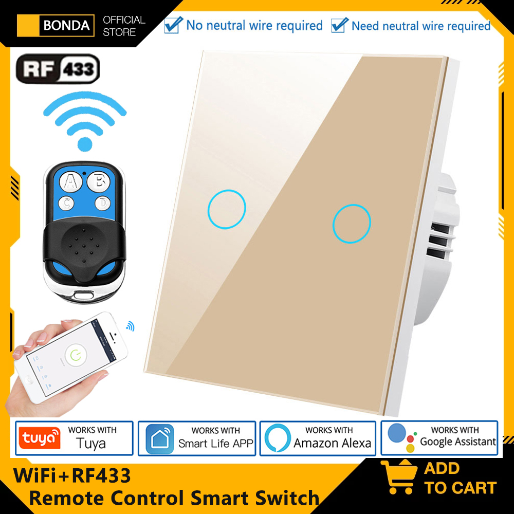 Tuya EU WiFi + RF433 interrupt - Smart Light Switch Wifi reseña y precio